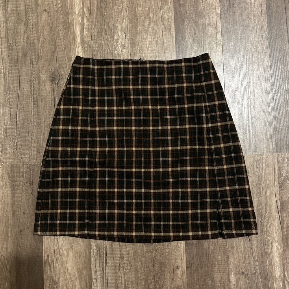 Brandy Melville Black and Blue A-Line Mini Skirt
